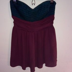 Anthropologie Maeve Strapless Blouse size 2